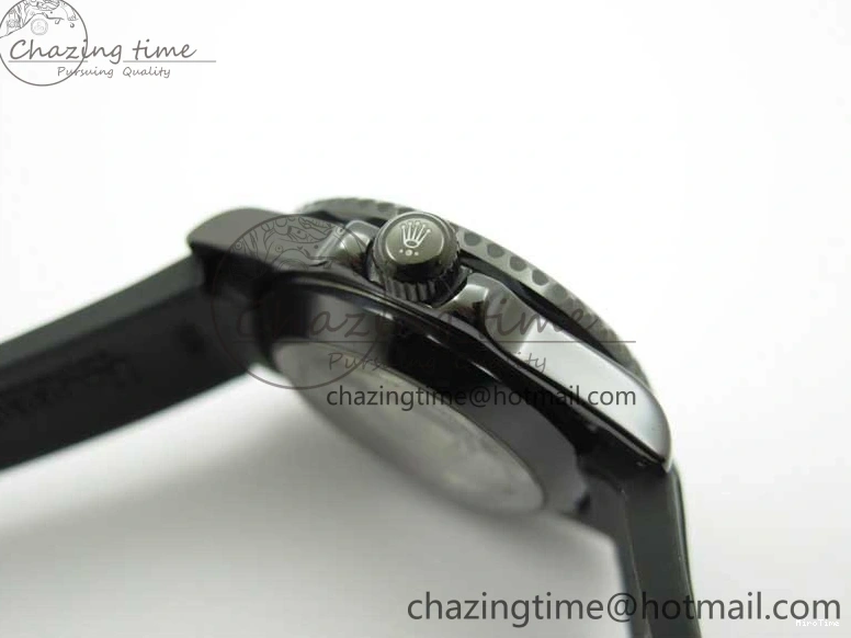 MiroTime 0201 Soft Submariner 40mm Black Ceramic 5GF Best Edition Pink Painting Dial on Black Rubber Strap SA 2472